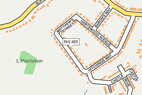 RH2 8ER map - OS OpenMap – Local (Ordnance Survey)