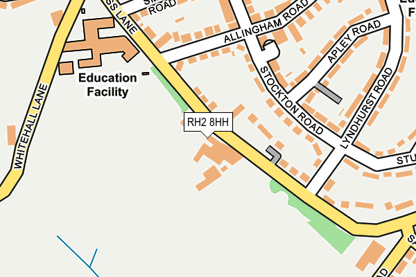RH2 8HH map - OS OpenMap – Local (Ordnance Survey)