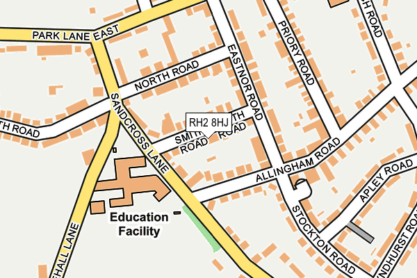 RH2 8HJ map - OS OpenMap – Local (Ordnance Survey)
