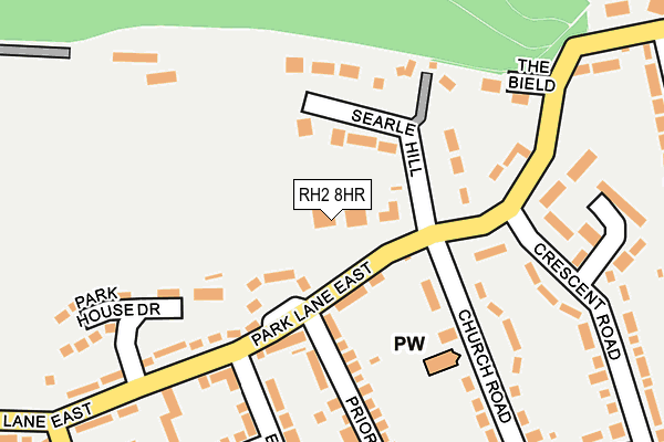 RH2 8HR map - OS OpenMap – Local (Ordnance Survey)