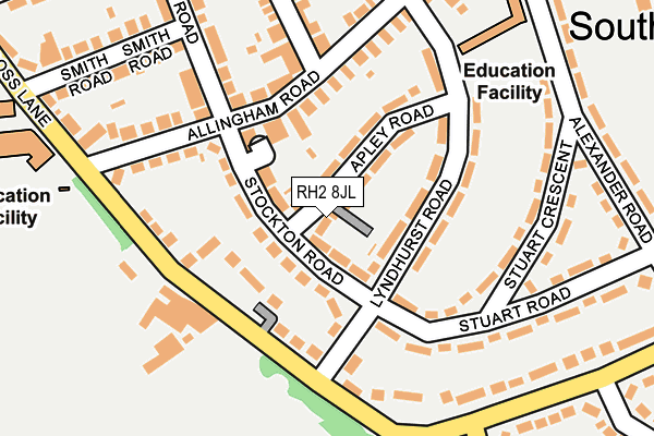 RH2 8JL map - OS OpenMap – Local (Ordnance Survey)