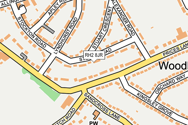 RH2 8JR map - OS OpenMap – Local (Ordnance Survey)