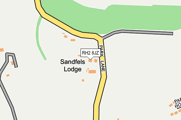 RH2 8JZ map - OS OpenMap – Local (Ordnance Survey)