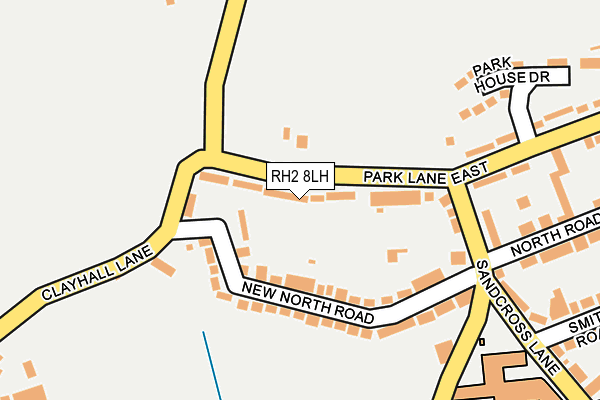 RH2 8LH map - OS OpenMap – Local (Ordnance Survey)