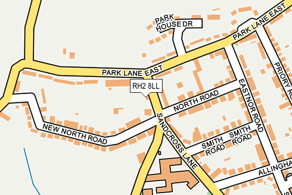 RH2 8LL map - OS OpenMap – Local (Ordnance Survey)