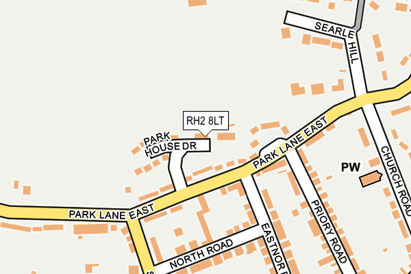 RH2 8LT map - OS OpenMap – Local (Ordnance Survey)