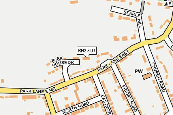 RH2 8LU map - OS OpenMap – Local (Ordnance Survey)