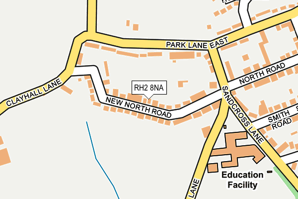 RH2 8NA map - OS OpenMap – Local (Ordnance Survey)