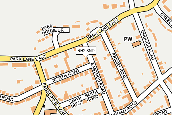 RH2 8ND map - OS OpenMap – Local (Ordnance Survey)