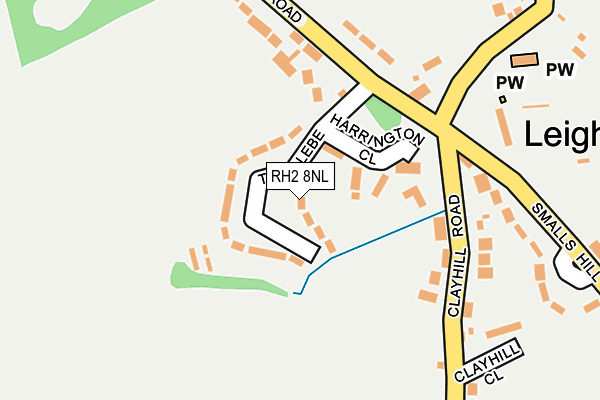 RH2 8NL map - OS OpenMap – Local (Ordnance Survey)