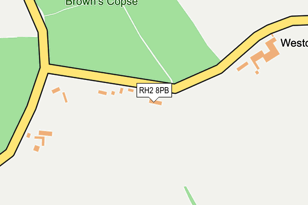 RH2 8PB map - OS OpenMap – Local (Ordnance Survey)