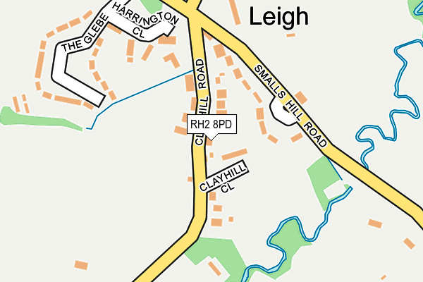 RH2 8PD map - OS OpenMap – Local (Ordnance Survey)