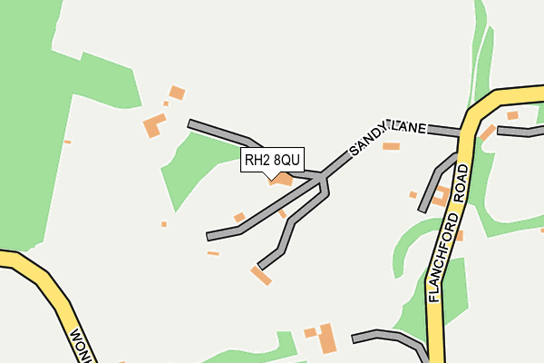 RH2 8QU map - OS OpenMap – Local (Ordnance Survey)