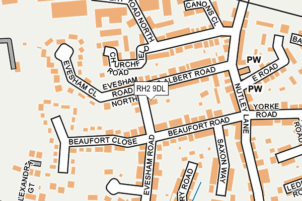 RH2 9DL map - OS OpenMap – Local (Ordnance Survey)