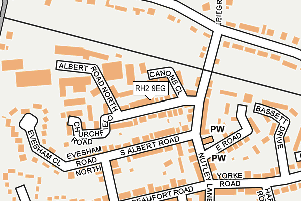 RH2 9EG map - OS OpenMap – Local (Ordnance Survey)