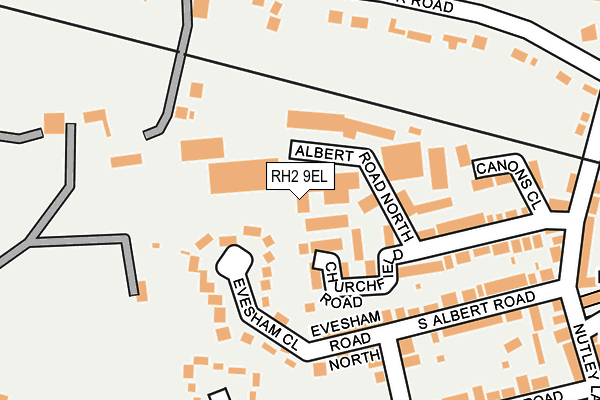 RH2 9EL map - OS OpenMap – Local (Ordnance Survey)
