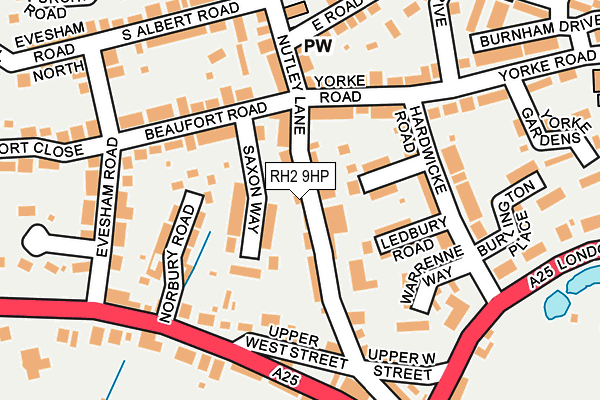 RH2 9HP map - OS OpenMap – Local (Ordnance Survey)