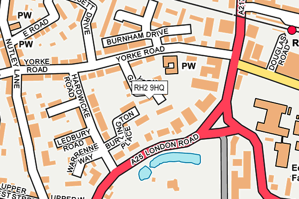 RH2 9HQ map - OS OpenMap – Local (Ordnance Survey)
