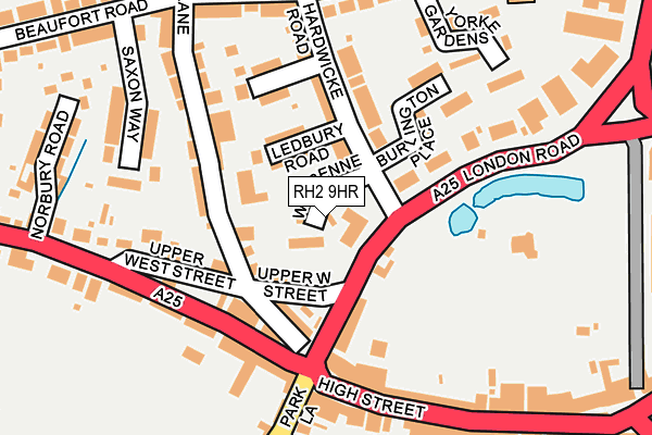 RH2 9HR map - OS OpenMap – Local (Ordnance Survey)