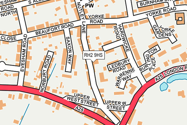 RH2 9HS map - OS OpenMap – Local (Ordnance Survey)