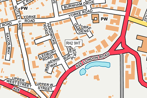 RH2 9HT map - OS OpenMap – Local (Ordnance Survey)