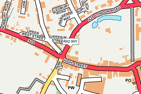RH2 9HY map - OS OpenMap – Local (Ordnance Survey)