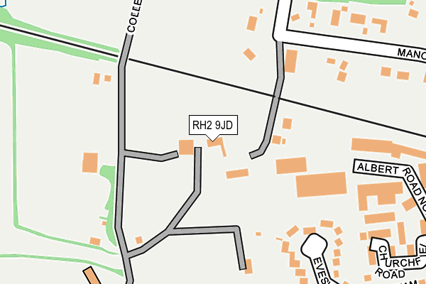 RH2 9JD map - OS OpenMap – Local (Ordnance Survey)