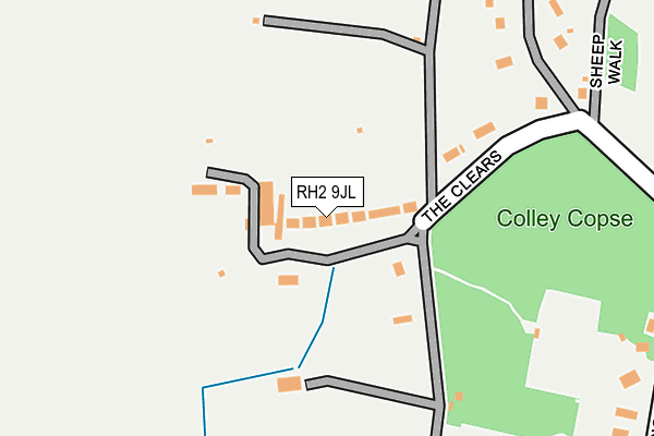 RH2 9JL map - OS OpenMap – Local (Ordnance Survey)