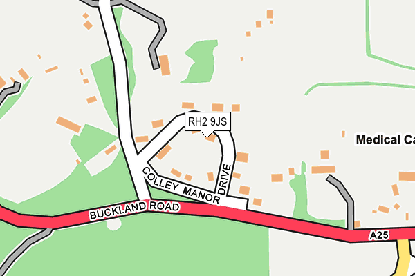 RH2 9JS map - OS OpenMap – Local (Ordnance Survey)