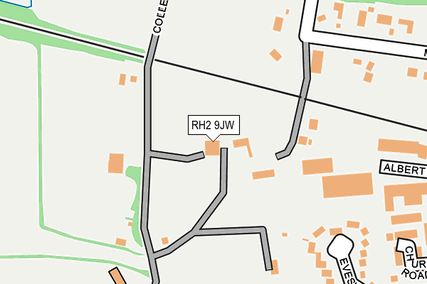 RH2 9JW map - OS OpenMap – Local (Ordnance Survey)