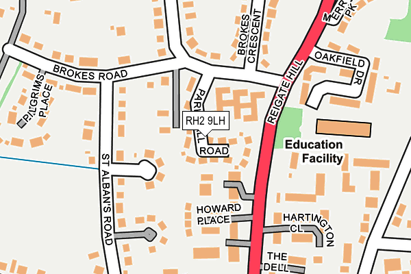Map of PARK HALL RESIDENTS ASSOCIATION LIMITED at local scale