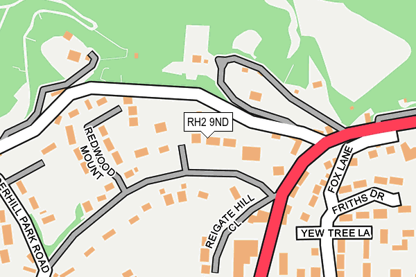 RH2 9ND map - OS OpenMap – Local (Ordnance Survey)
