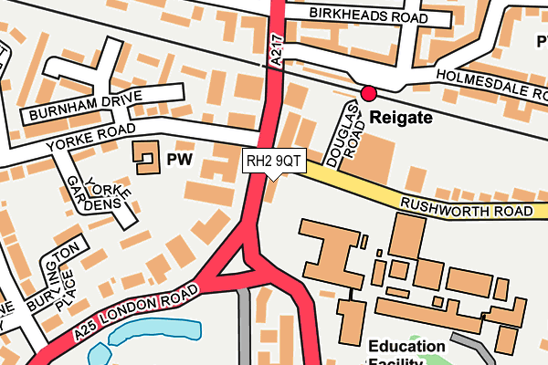 RH2 9QT map - OS OpenMap – Local (Ordnance Survey)