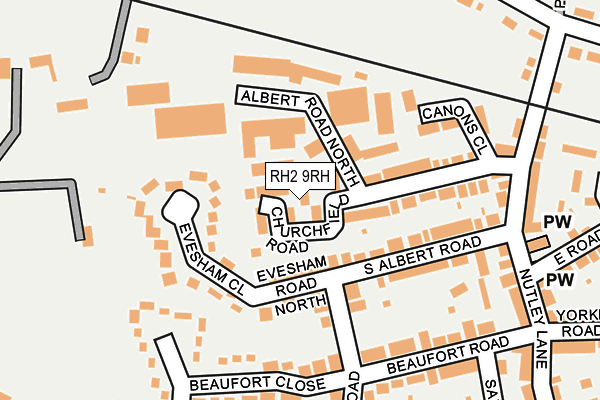 RH2 9RH map - OS OpenMap – Local (Ordnance Survey)