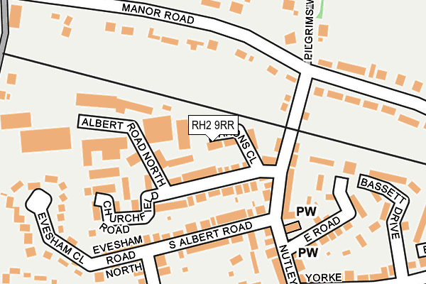 RH2 9RR map - OS OpenMap – Local (Ordnance Survey)