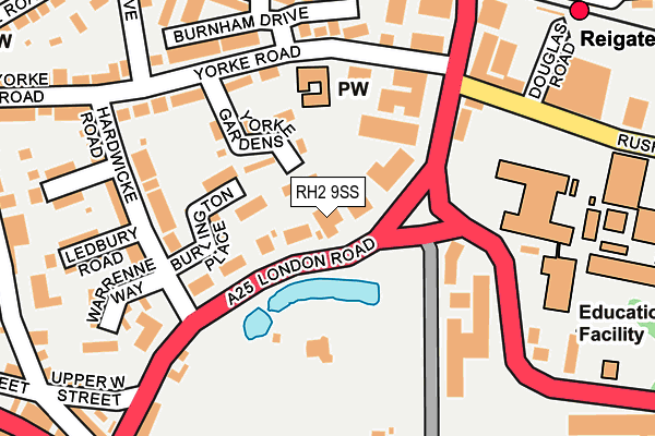 RH2 9SS map - OS OpenMap – Local (Ordnance Survey)