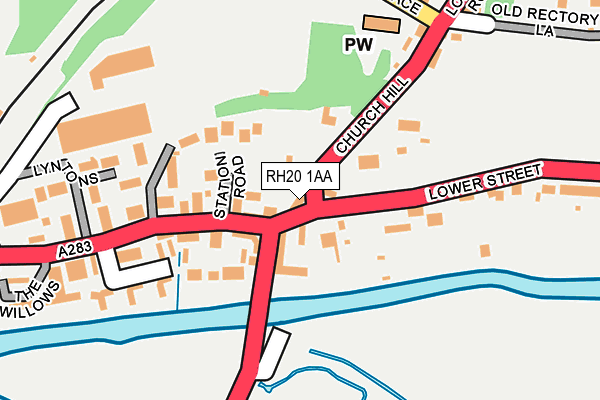 RH20 1AA map - OS OpenMap – Local (Ordnance Survey)