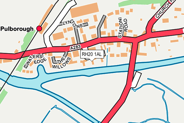 RH20 1AL map - OS OpenMap – Local (Ordnance Survey)