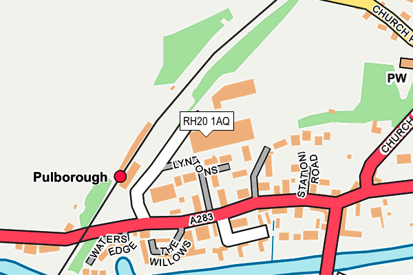 RH20 1AQ map - OS OpenMap – Local (Ordnance Survey)