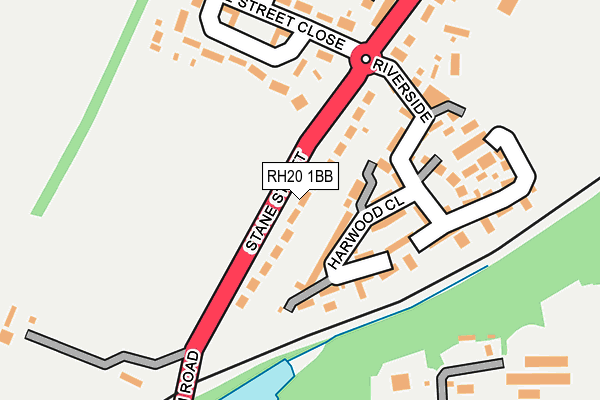 RH20 1BB map - OS OpenMap – Local (Ordnance Survey)