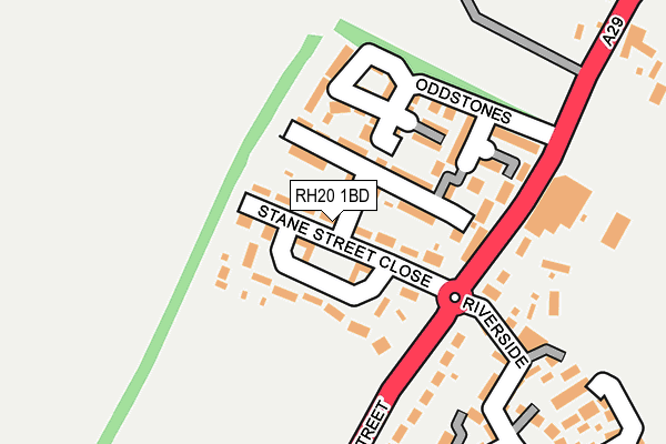 RH20 1BD map - OS OpenMap – Local (Ordnance Survey)