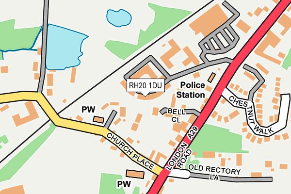 RH20 1DU map - OS OpenMap – Local (Ordnance Survey)