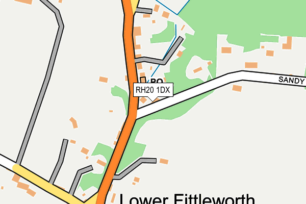 RH20 1DX map - OS OpenMap – Local (Ordnance Survey)