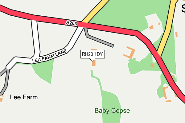 RH20 1DY map - OS OpenMap – Local (Ordnance Survey)