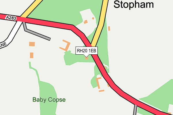 RH20 1EB map - OS OpenMap – Local (Ordnance Survey)