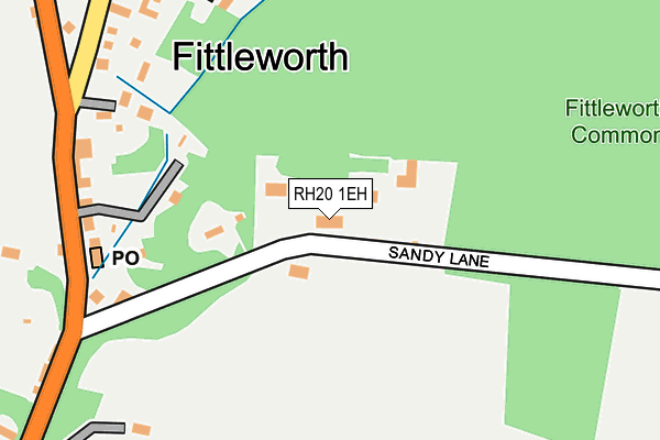 RH20 1EH map - OS OpenMap – Local (Ordnance Survey)