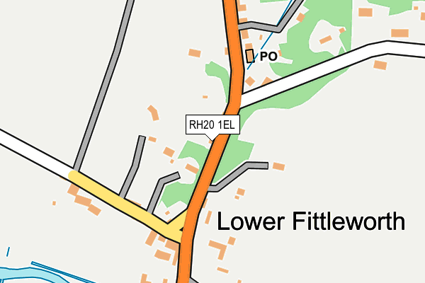 RH20 1EL map - OS OpenMap – Local (Ordnance Survey)