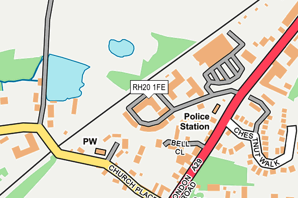 RH20 1FE map - OS OpenMap – Local (Ordnance Survey)