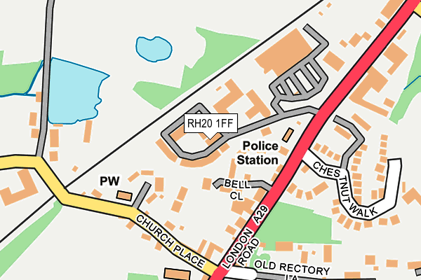 RH20 1FF map - OS OpenMap – Local (Ordnance Survey)