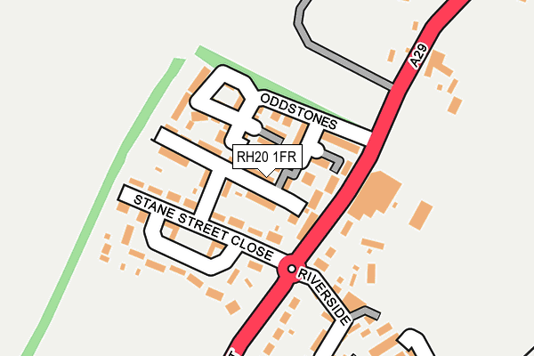 RH20 1FR map - OS OpenMap – Local (Ordnance Survey)